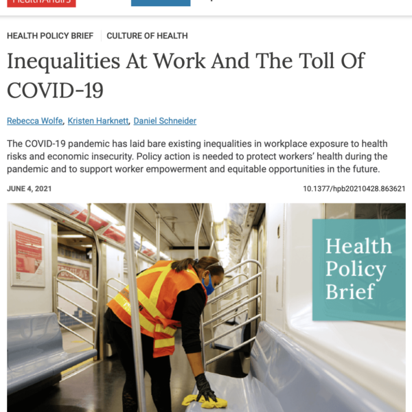 Inequalities At Work And The Toll Of COVID-19